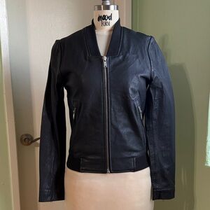 Superdry Black Leather Jacket